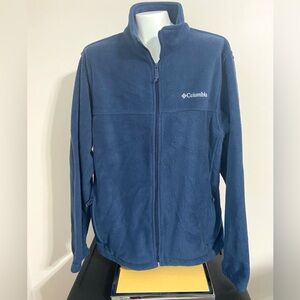 Columbia Full Zip Fleece Mens Large Blue